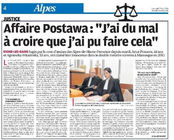 Affaire Postawa: J'ai du mal � croire que j'ai pu faire cela