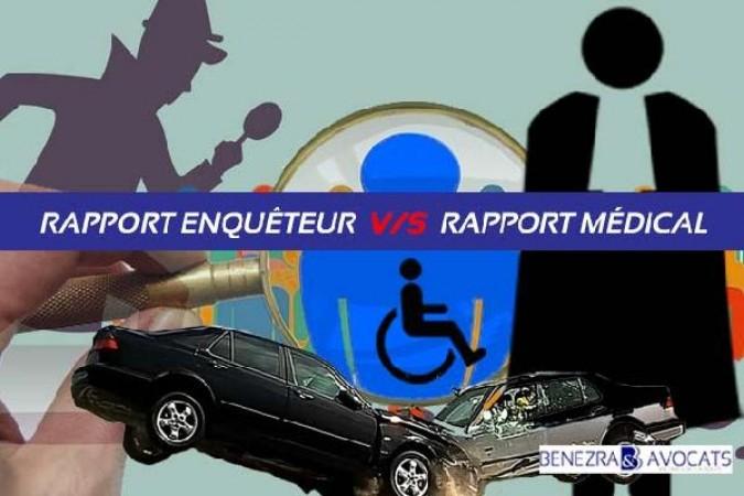 Le rapport d'enqu�te priv�e de l'assurance contre les int�r�ts de la victime de la route