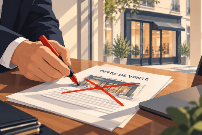 Vente du local commercial : le bailleur peut-il retirer son offre ?